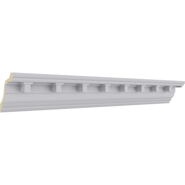 Ekena Millwork 4 1/2"H x 3 3/4"P x 5 7/8"F x 94 1/2"L Nouveau Dentil Crown Moulding - MLD04X03X06NO
