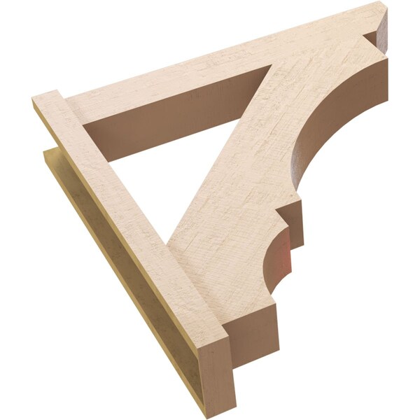 Ekena Millwork 6-in W x 30-in D x 30-in H Balboa Slat Rough Cedar Woodgrain TimberThane Outlooker, Primed Tan - OUTUR060X30X30BOA24RCPR