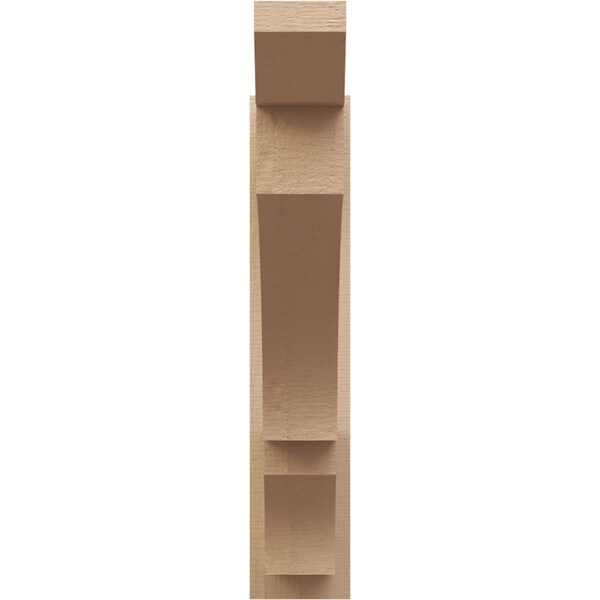 Ekena Millwork 6-in W x 30-in D x 30-in H Balboa Slat Rough Cedar Woodgrain TimberThane Outlooker, Primed Tan - OUTUR060X30X30BOA24RCPR