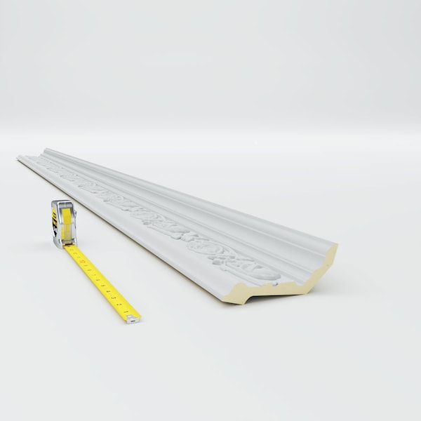 Ekena Millwork 5 1/2"H x 3 3/4"P x 6 3/4"F x 94 1/2"L Rose Crown Moulding - MLD05X02X06RO