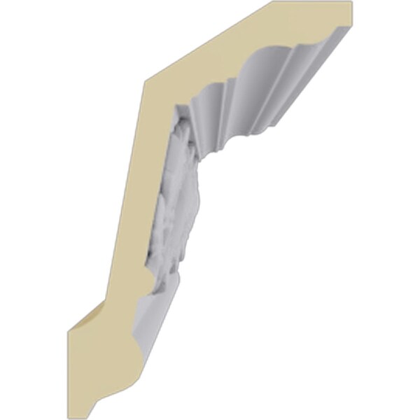 Ekena Millwork 5 1/2"H x 3 3/4"P x 6 3/4"F x 94 1/2"L Rose Crown Moulding - MLD05X02X06RO