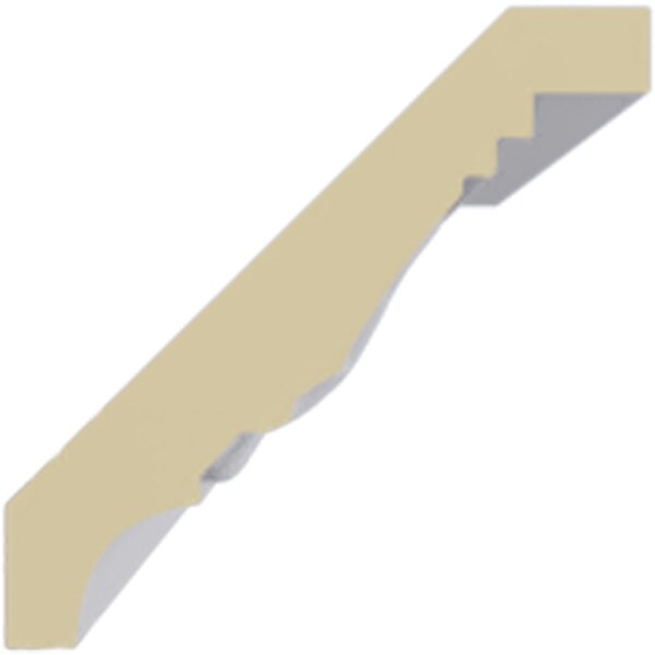 Ekena Millwork 2 3/8"H x 2 3/8"P x 3 1/4"F x 94 1/2"L, (1 1/2" Repeat), Nadia Crown Moulding - MLD02X02X03NA