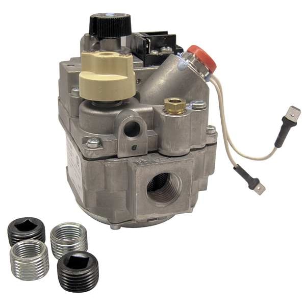 Robertshaw Gas Valve, NG/LP, Standing Pilot, 24 V, 3.5 in wc, Slow Opening, 0.2 A, -40 to 175 Degrees F - 700-434