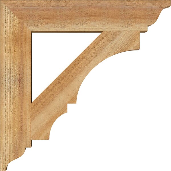 Ekena Millwork Balboa Traditional Rough Sawn Bracket, Western Red Cedar, 4"W x 22"D x 22"H - BKT04X22X22BOA01RWR