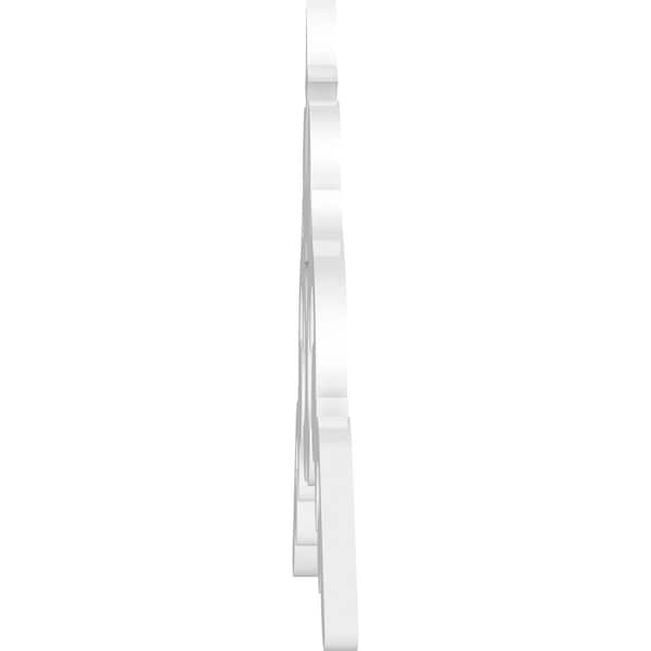 Ekena Millwork Pitch Kendall Architectural Grade PVC Gable Pediment, 48"W x 20"H x 1"P (10/12) - GPP048X020X100KEN