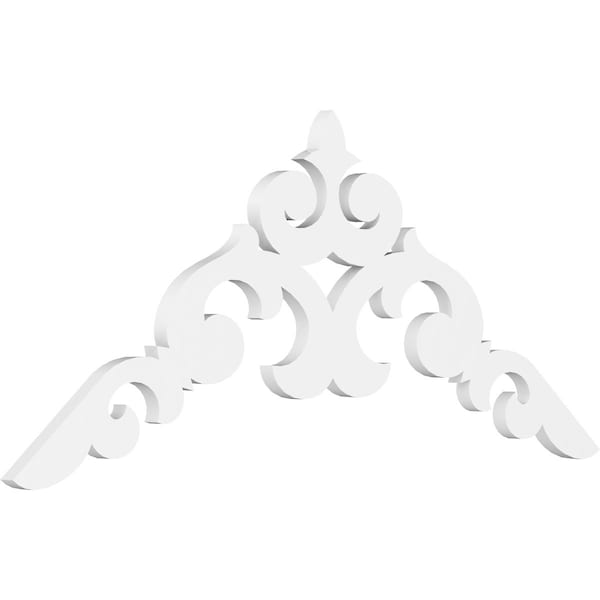 Ekena Millwork Pitch Kendall Architectural Grade PVC Gable Pediment, 48"W x 20"H x 1"P (10/12) - GPP048X020X100KEN