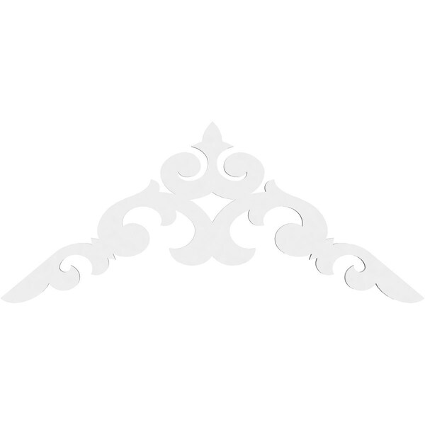 Ekena Millwork Pitch Kendall Architectural Grade PVC Gable Pediment, 48"W x 20"H x 1"P (10/12) - GPP048X020X100KEN