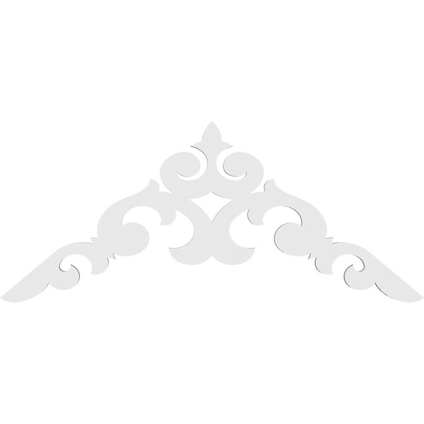 Ekena Millwork Pitch Kendall Architectural Grade PVC Gable Pediment, 48"W x 20"H x 1"P (10/12) - GPP048X020X100KEN