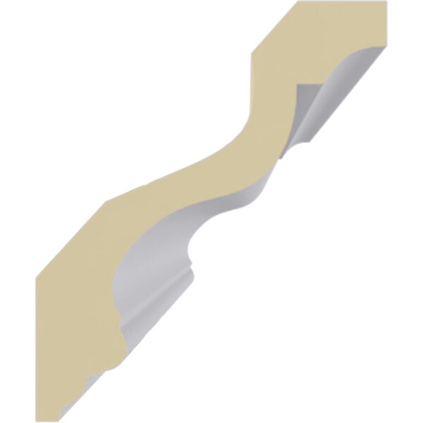 Ekena Millwork 3"H x 2 1/2"P x 4"F x 94 1/2"L Valeriano Dentil Crown Moulding - MLD03X02X04VA