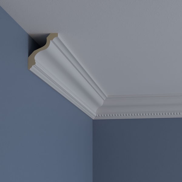 Ekena Millwork 3"H x 2 1/2"P x 4"F x 94 1/2"L Valeriano Dentil Crown Moulding - MLD03X02X04VA