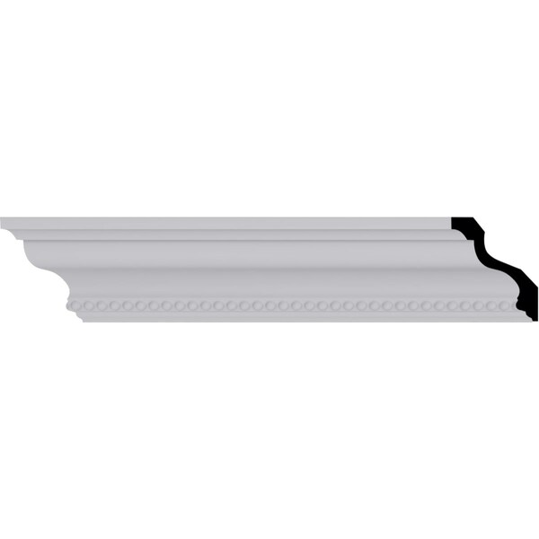 Ekena Millwork 3"H x 2 1/2"P x 4"F x 94 1/2"L Valeriano Dentil Crown Moulding - MLD03X02X04VA