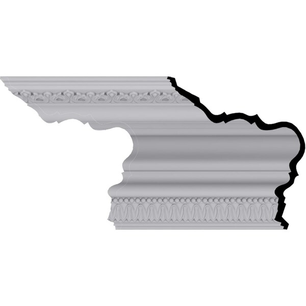 Ekena Millwork 11 5/8"H x 15 3/8"P x 18 3/4"F x 94 1/2"L, (2" Repeat), Coogan Crown Moulding - MLD11X15X18CG