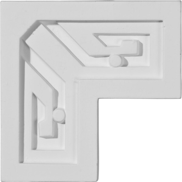 Ekena Millwork 3 3/8"W x 3 3/8"H x 7/8"P Eris Key Panel Moulding Corner (matches moulding PML01X00ER) - PML03X03ER