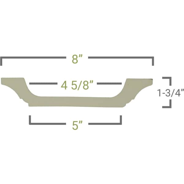 Ekena Millwork SAMPLE - 8"W x 2"P x 12"L Inner Beam for 8" Traditional Coffered Ceiling System - SAMPLE-CC08IBM02X08X96TR