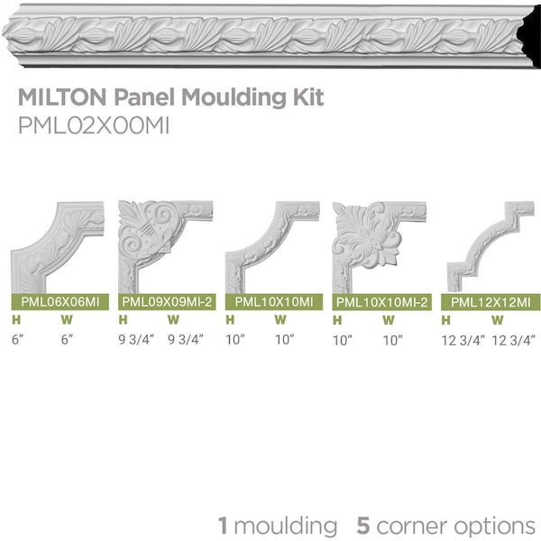 Ekena Millwork 2 1/4"H x 3/4"P x 94 1/2"L Milton Running Leaf Panel Moulding - PML02X00MI