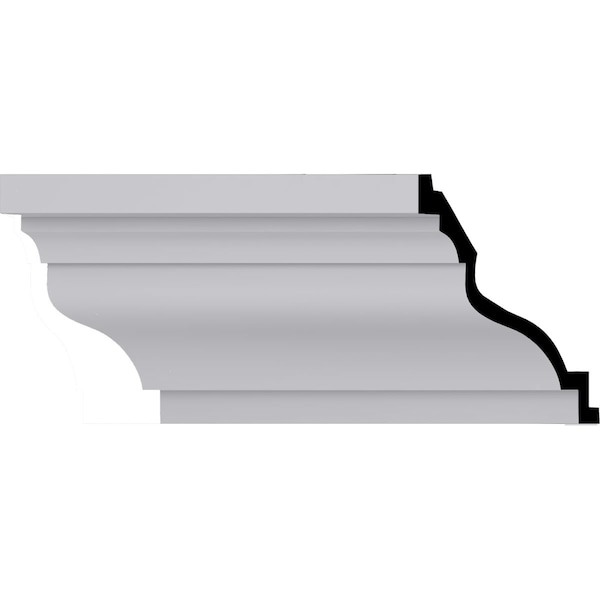Ekena Millwork 10 5/8"H x 12 5/8"P x 16 1/8"F x 94 1/2"L Large Milton Smooth Crown Moulding - MLD10X12X16MI