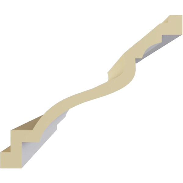 Ekena Millwork 10 5/8"H x 12 5/8"P x 16 1/8"F x 94 1/2"L Large Milton Smooth Crown Moulding - MLD10X12X16MI