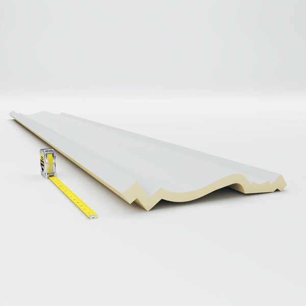 Ekena Millwork 10 5/8"H x 12 5/8"P x 16 1/8"F x 94 1/2"L Large Milton Smooth Crown Moulding - MLD10X12X16MI