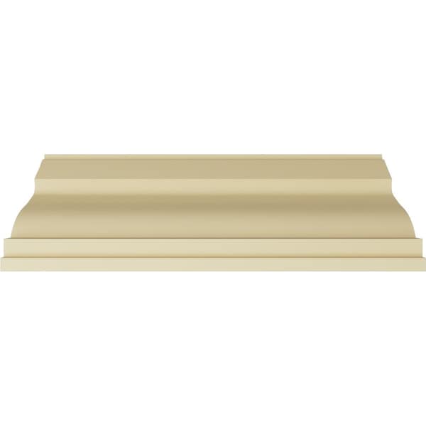 Ekena Millwork 10 5/8"H x 12 5/8"P x 16 1/8"F x 94 1/2"L Large Milton Smooth Crown Moulding - MLD10X12X16MI