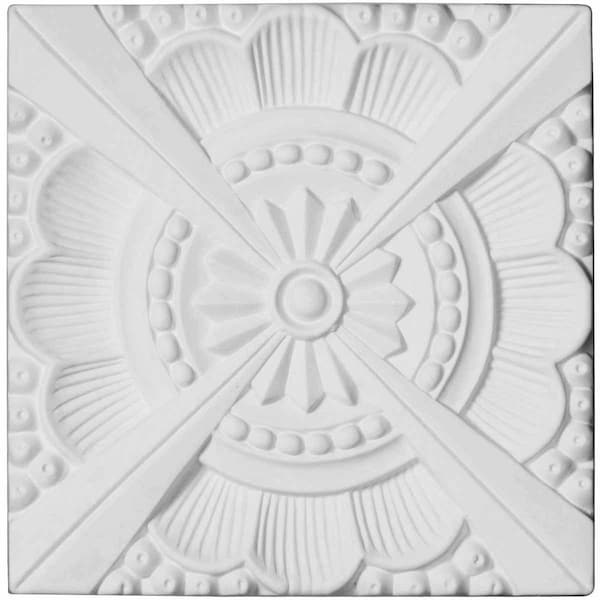 Ekena Millwork 7 7/8"W x 7 7/8"H x 5/8"P Palmetto Beaded Rosette - ROS08X08PM