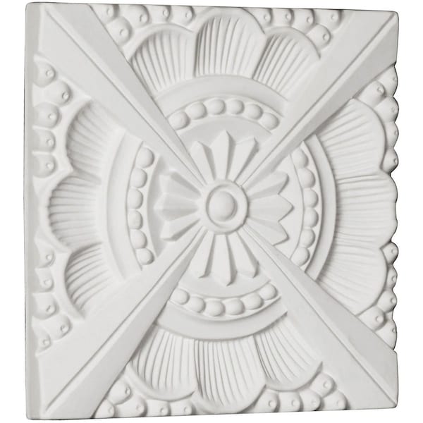 Ekena Millwork 7 7/8"W x 7 7/8"H x 5/8"P Palmetto Beaded Rosette - ROS08X08PM