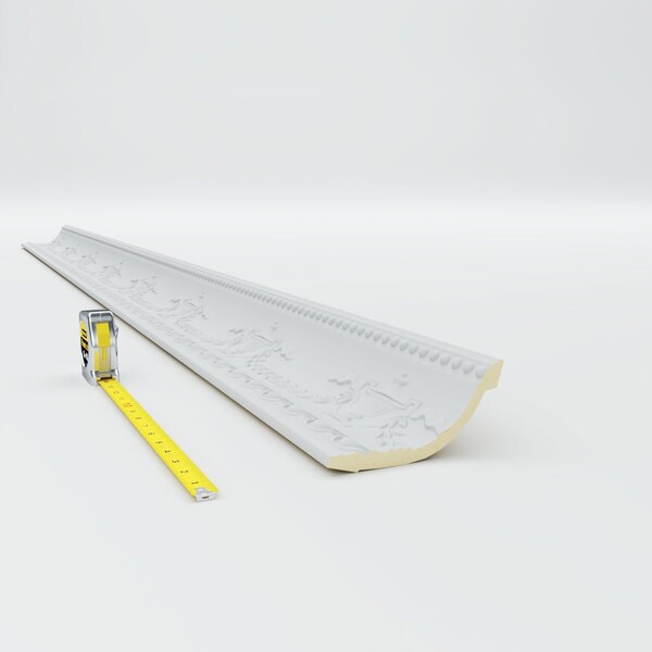 Ekena Millwork 5 1/8"H x 4 1/4"P x 6 3/4"F x 94 1/2"L Salem Federal Crown Moulding - MLD05X04X06SA