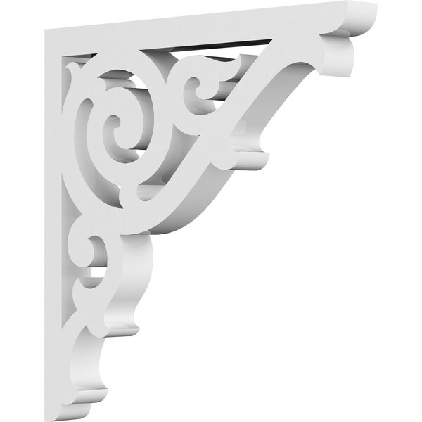 Ekena Millwork Athens Architectural Grade PVC Bracket, 5/8"W X 6"D X 6"H - BKTP01X06X06AT