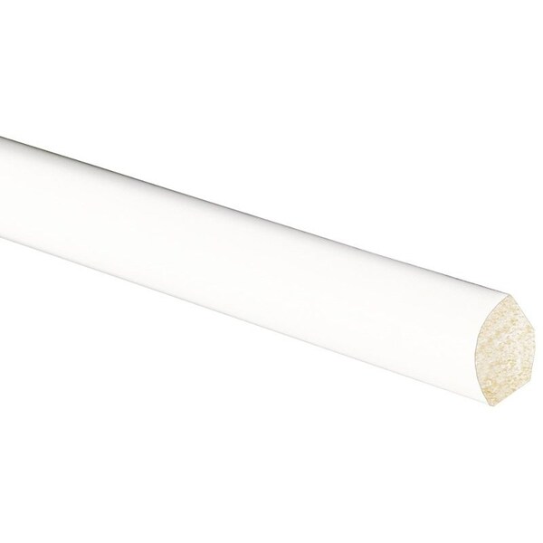 Inteplast Group 107 Quarter Round Moulding, 8 ft L, 916 in W, Polystyrene, Crystal White - 51070800032