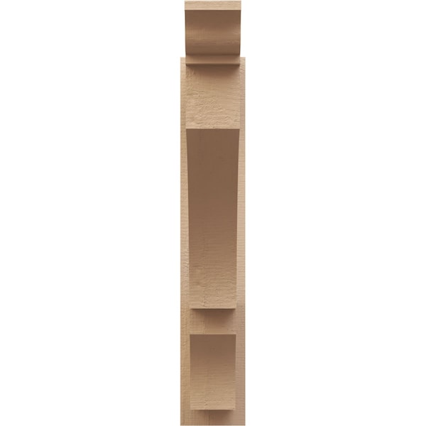 Ekena Millwork 6-in W x 28-in D x 34-in H Balboa Trad Rough Cedar Woodgrain TimberThane Outlooker, Primed Tan - OUTUR060X28X34BOA04RCPR