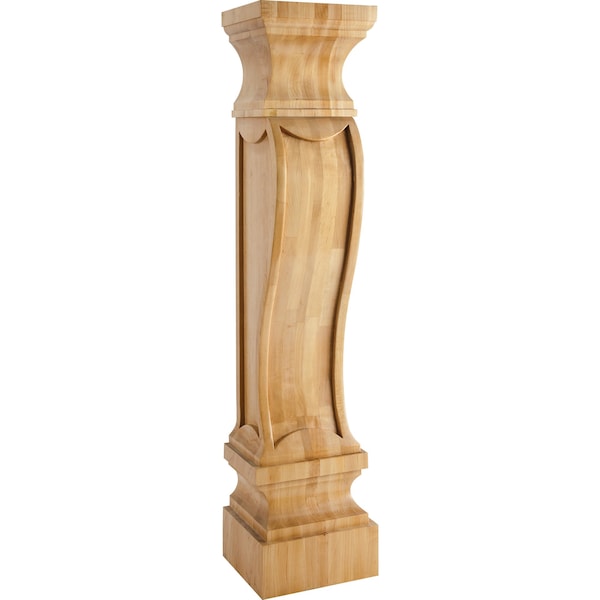 Hardware Resources 8" Wx7"Dx36"H Rubberwood German Romanesque Fireplace Corbel - FCORV-RW