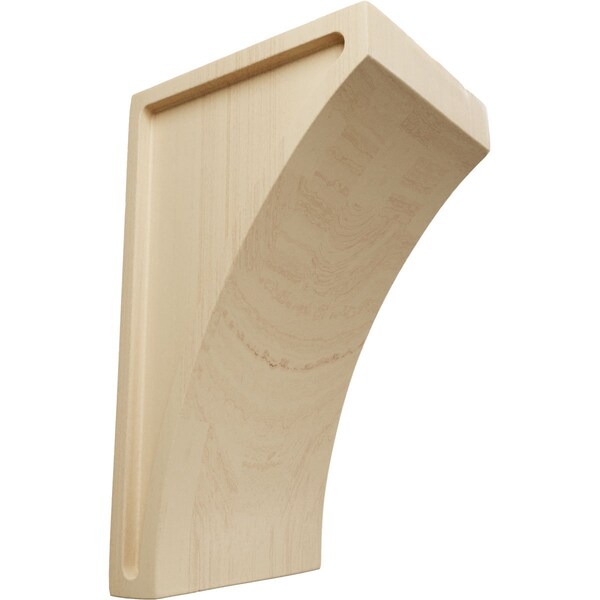 Ekena Millwork 3"W x 3 1/2"D x 6"H Small Lawson Wood Corbel, Rubberwood - CORW03X03X06LWRW