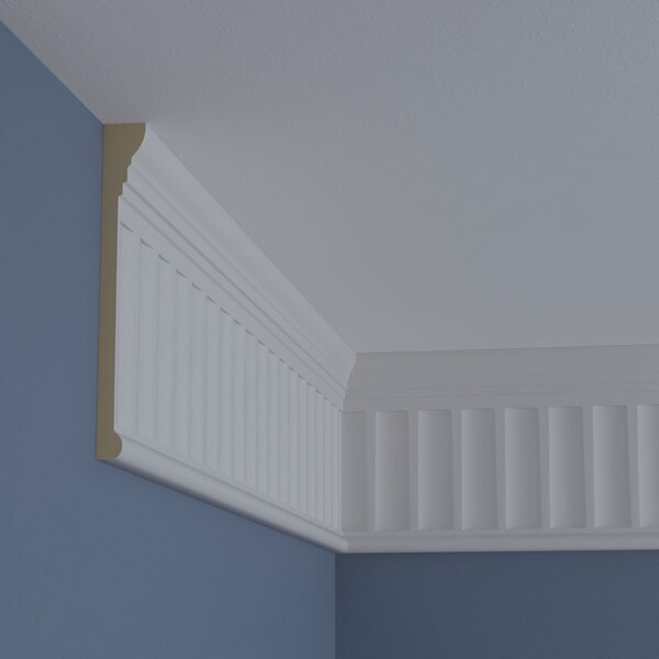 Ekena Millwork 7 3/4"H x 1"P x 94 1/2"L Elsinor Fluted Frieze - MLD07X01EL
