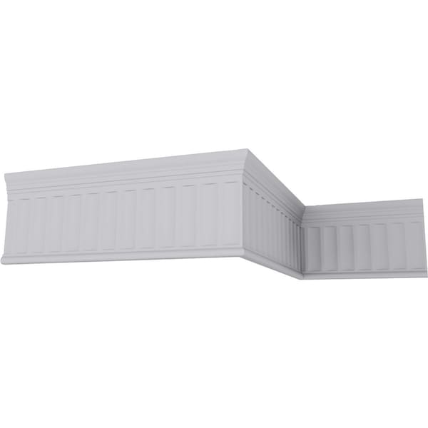 Ekena Millwork 7 3/4"H x 1"P x 94 1/2"L Elsinor Fluted Frieze - MLD07X01EL