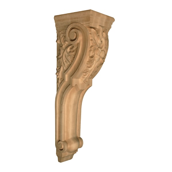Osborne Wood Products 34 1/2 x 9 x 10 1/2 Tall Acorn Corbel in Rubberwood (paintg - 891845RW