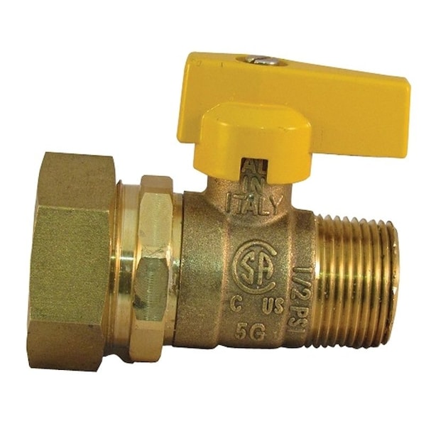 Pro-Flex PFGVPF34MB Gas Valve, 34 in Connection, MIP x CSST - PFGV-PF34MPC