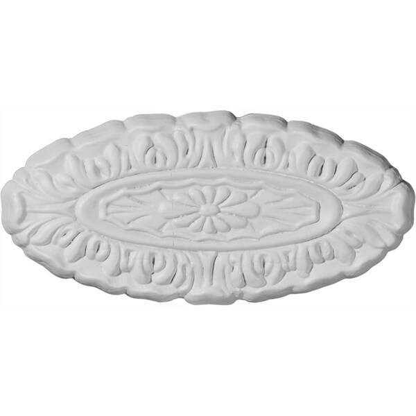 Ekena Millwork 7 1/4"W x 3 3/8"H x 3/8"P Marcella Oval Rosette - ROS07X03MA