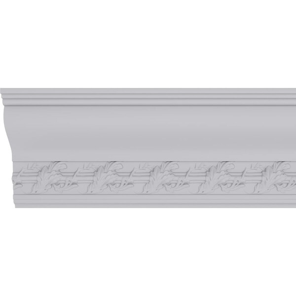 Ekena Millwork 9 1/8"H x 3 7/8"P x 9 7/8"F x 94 1/2"L, (6" Repeat), Southampton Acanthus Crown Moulding - MLD09X03X09SO