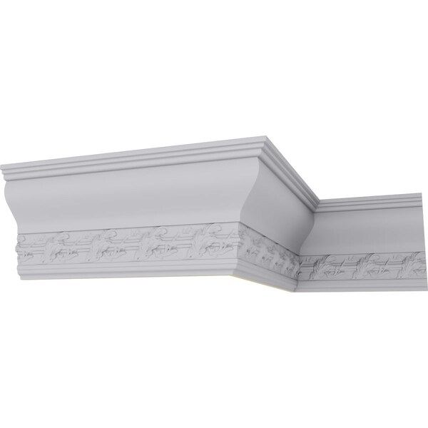 Ekena Millwork 9 1/8"H x 3 7/8"P x 9 7/8"F x 94 1/2"L, (6" Repeat), Southampton Acanthus Crown Moulding - MLD09X03X09SO