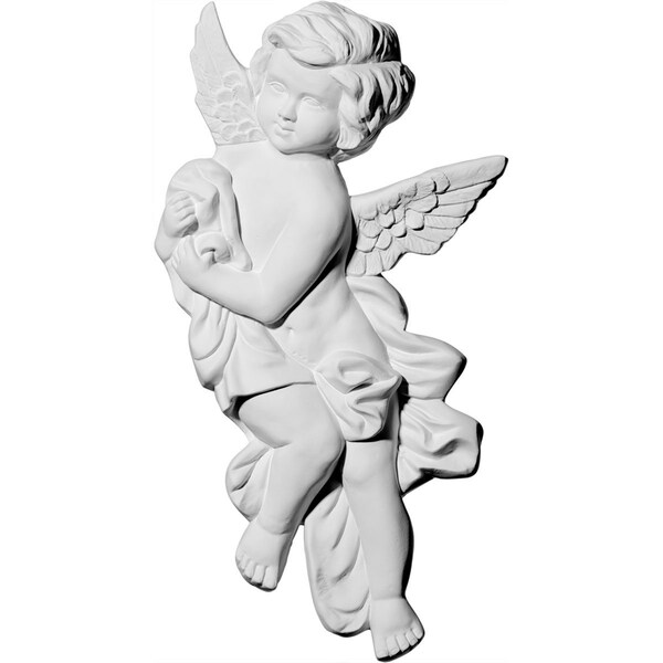Ekena Millwork 10 5/8"W x 9 3/8"H x 1 1/8"P Pompeii Angel Corner Onlay, Right - ONL10X09X01PO-R