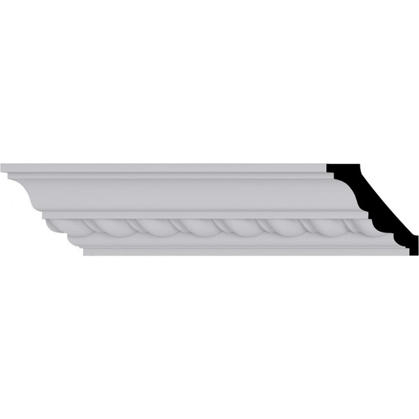 Ekena Millwork 1 7/8"H x 1 7/8"P x 2 3/4"F x 94 1/2"L, (1" Repeat) Classic Roped Crown Moulding - MLD01X01X02CL