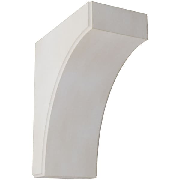 Ekena Millwork 5 1/4"W x 10"D x 12"H Clarksville Wood Vintage Decor Bracket, Chalk Dust White - BKTWD05X10X12CVWH
