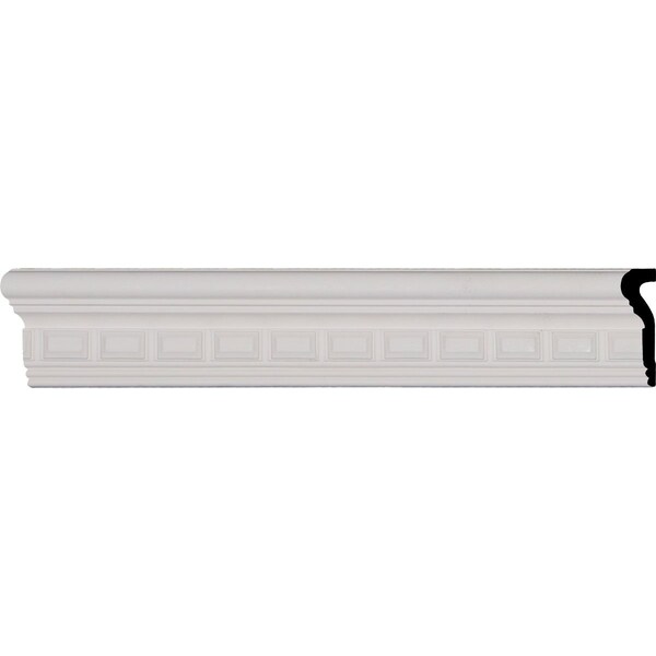 Ekena Millwork 3 3/8"H x 1 1/8"P x 94 1/2"L, (1 5/8" Repeat), Blackthorne Chair Rail - CHA03X01BL