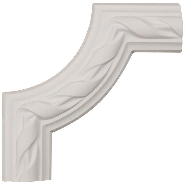 Ekena Millwork 6"W x 6"H x 3/4"P Reeded Acanthus Leaf Panel Moulding Corner (matches moulding PML01X00JA) - PML06X06JA