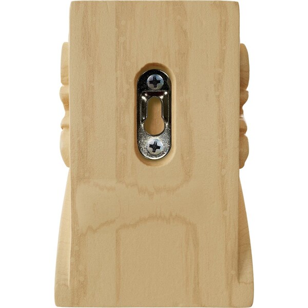 Ekena Millwork 3 1/4"W x 2 3/4"D x 5"H Medium Acanthus Leaf Block Corbel, Maple - CORW03X03X05BAMA