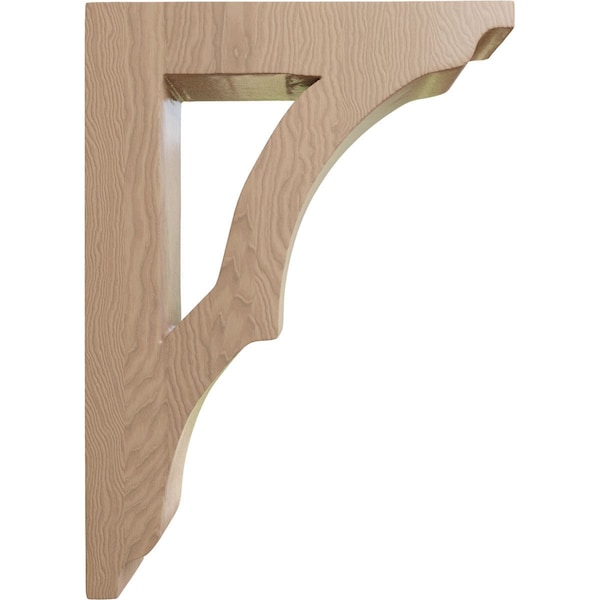 Ekena Millwork 1 3/4"W x 6 1/2"D x 9"H Small Avila Wood Bracket, Mahogany - BKTW01X06X09AVGM