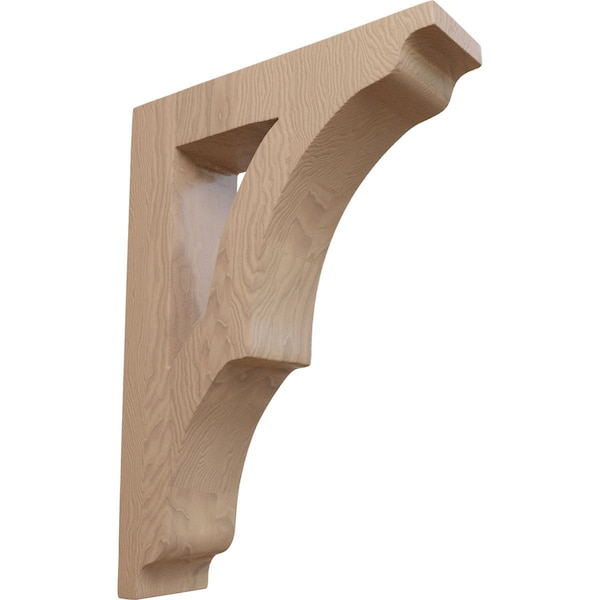 Ekena Millwork 1 3/4"W x 6 1/2"D x 9"H Small Avila Wood Bracket, Mahogany - BKTW01X06X09AVGM