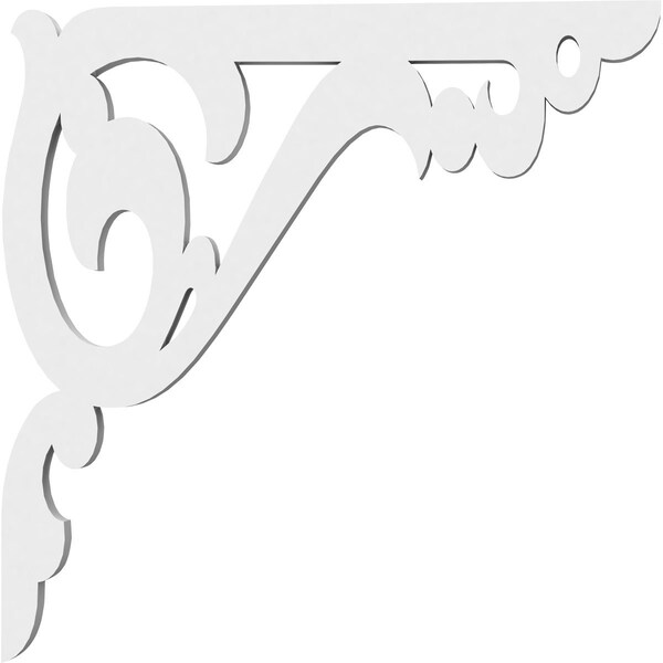 Ekena Millwork Amber Architectural Grade PVC Bracket, 5/8"W X 10"D X 10"H - BKTP01X10X10AE