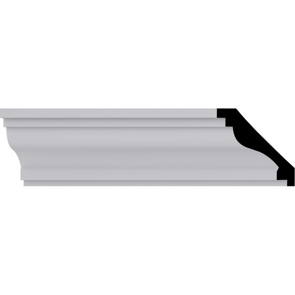Ekena Millwork 2 3/4"H x 2 1/2"P x 3 3/4"F x 94 1/2"L Artis Smooth Crown Moulding - MLD02X02X01AR