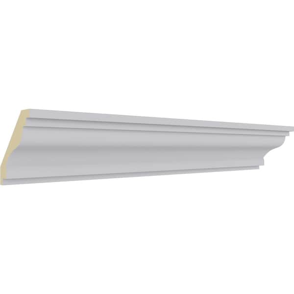 Ekena Millwork 2 3/4"H x 2 1/2"P x 3 3/4"F x 94 1/2"L Artis Smooth Crown Moulding - MLD02X02X01AR