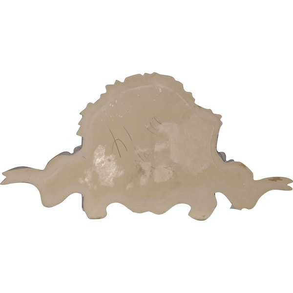 Ekena Millwork 42 1/4"W x 21 1/4"H x 3 1/8"P Angel Center with Scrolls - APL42X21X03AN